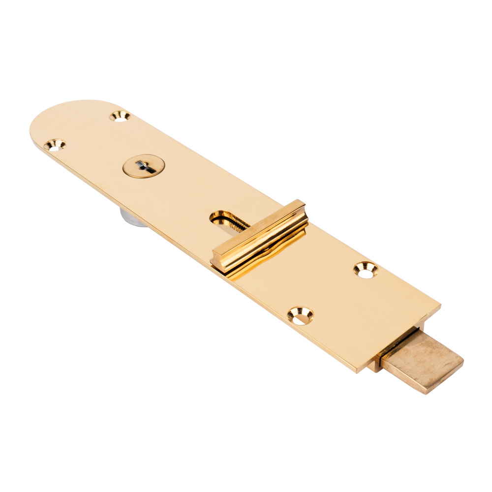 Henderson Securefold Pro Locking Flush Bolt - 190mm - Polished Gold